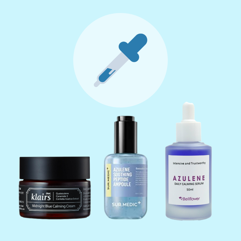 K-beauty products with azulene ingredients