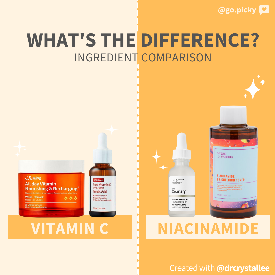 What's The Difference Niacinamide vs Vitamin C Picky The KBeauty